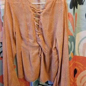 H & M Women's Lace-Up Top